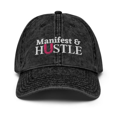 Manifest & Hustle Vintage Cotton Twill Cap